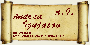 Andrea Ignjatov vizit kartica
